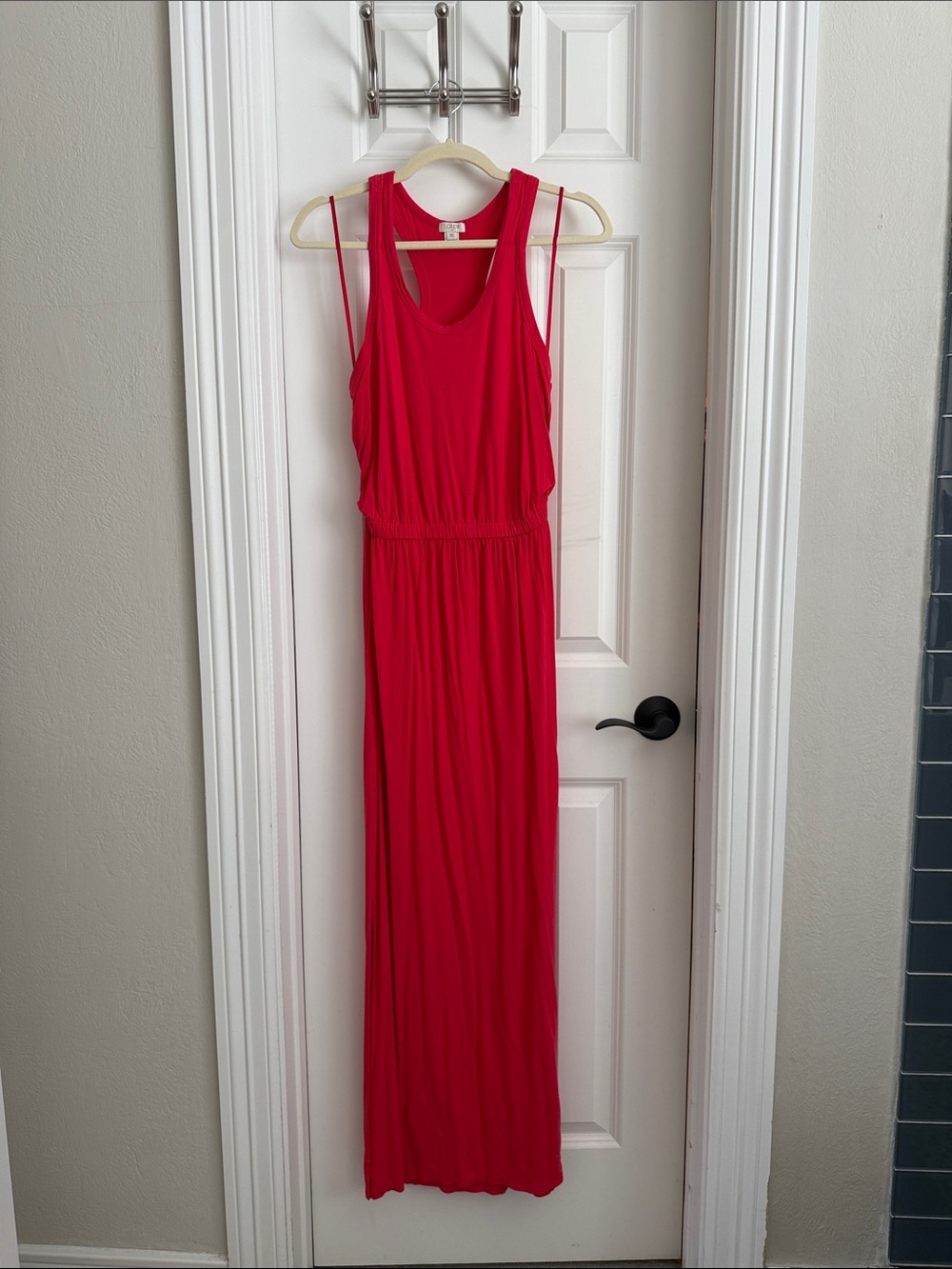 J.Crew Sleeveless Pink Maxi Dress with Elastic Waist